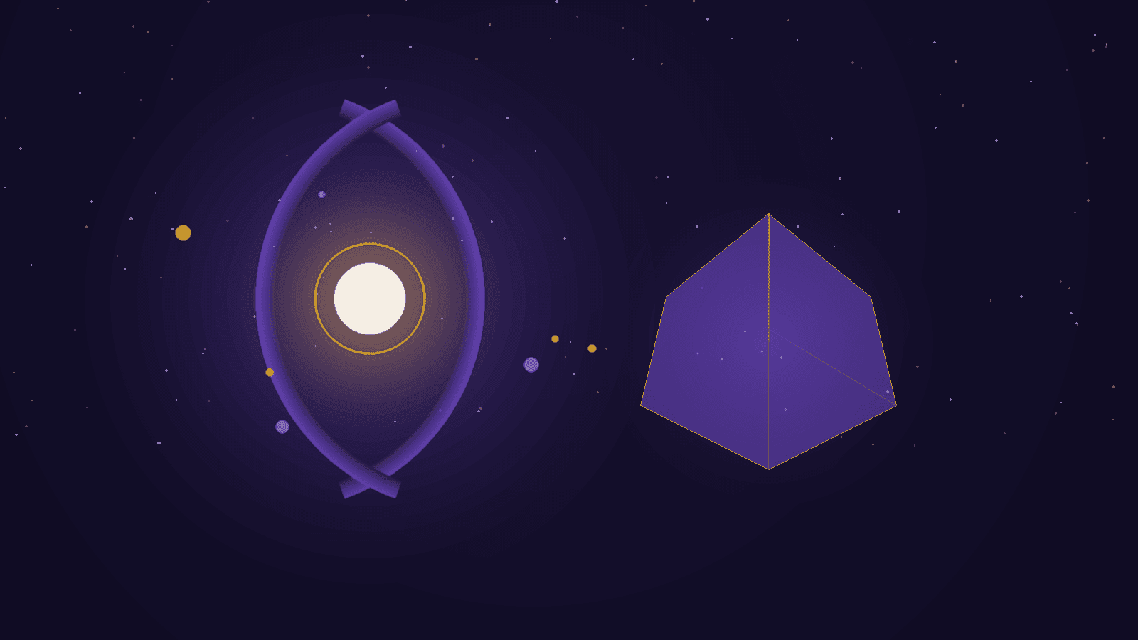 The Sage, a constellation owl, facing a cracking crystal knowledge golem
